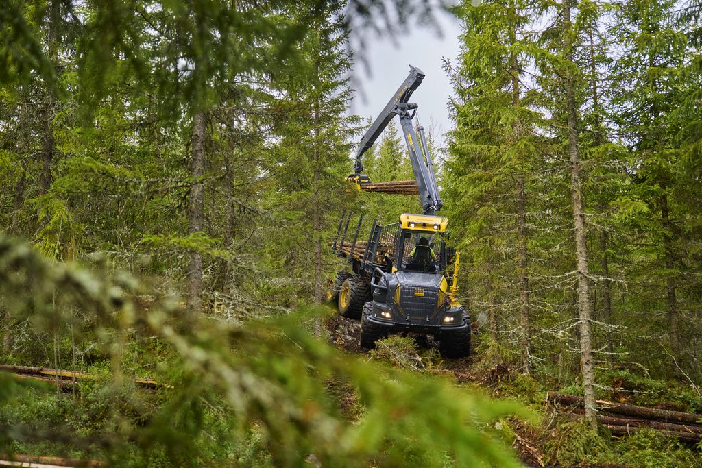 Jednou z novinek společnosti Ponsse na veletrhu FinnMetko je nový vyvážecí traktor Ponsse Bison. 